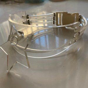 ONE OF A KIND * Isobel Badin Acrylic Choker, Clear